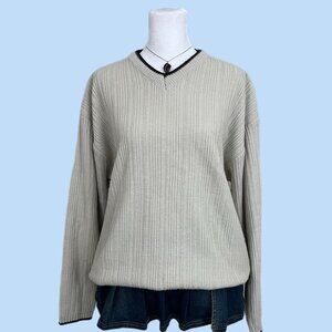 y2k cream indie skate grunge acrylic knit sweater